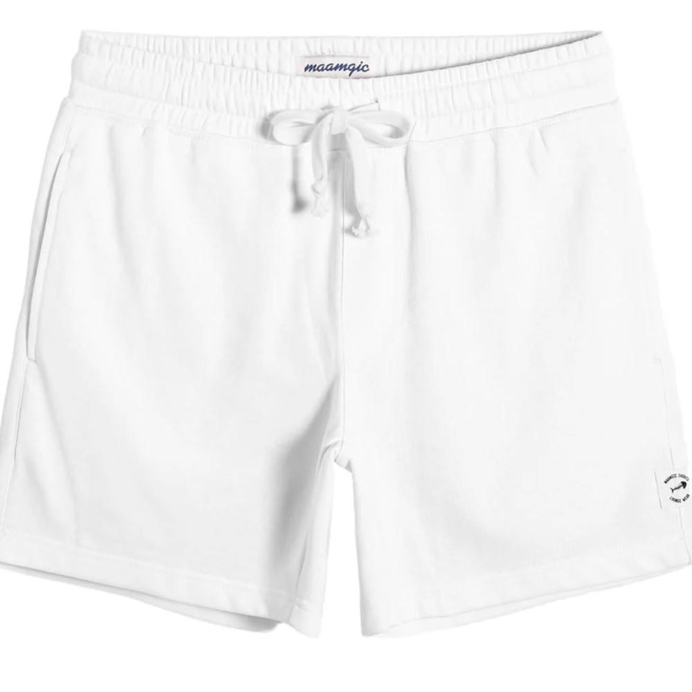 NWT Maamgic White Pull On Sweat Shorts L Knit Casual